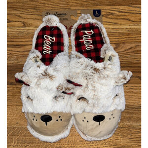 Dearfoams Cozy Comfort Papa Bear Clog Slippers Men's Size Large 11-12 NWT
